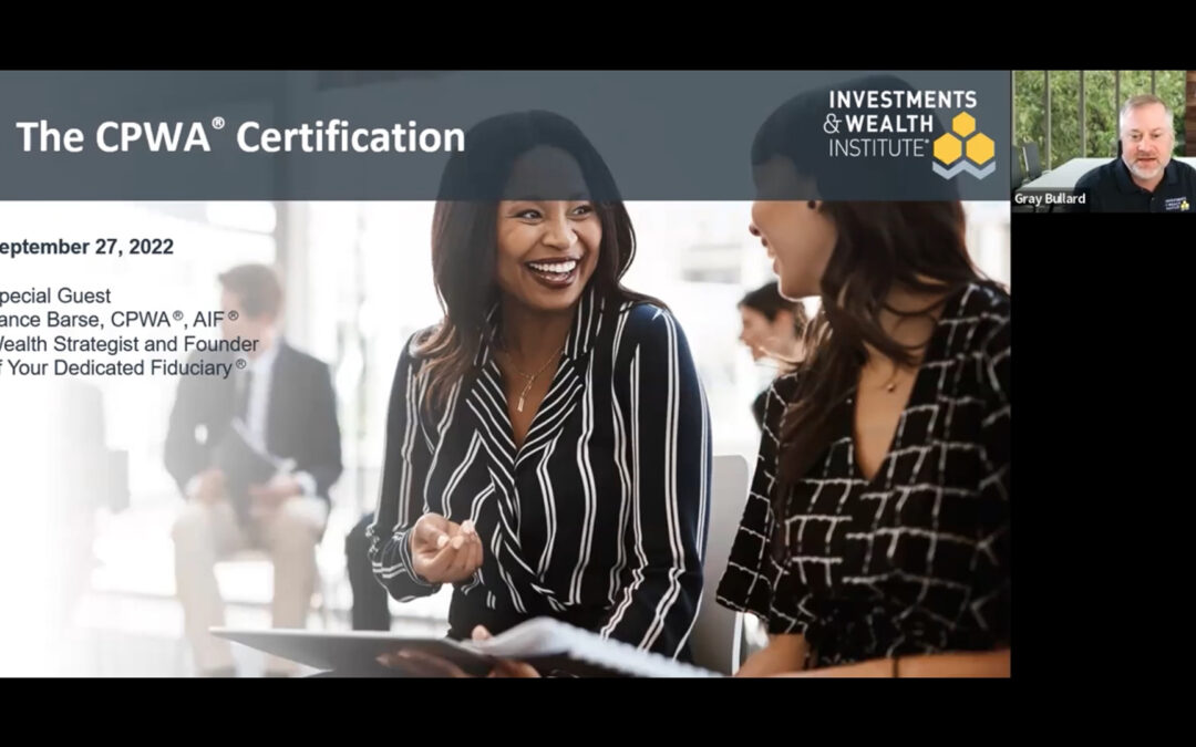 Certified Private Wealth Advisor® (CPWA®) Designation