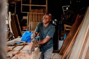 entrepreneur and blue-collar business owner planning a successful business sale and retirement strategy.