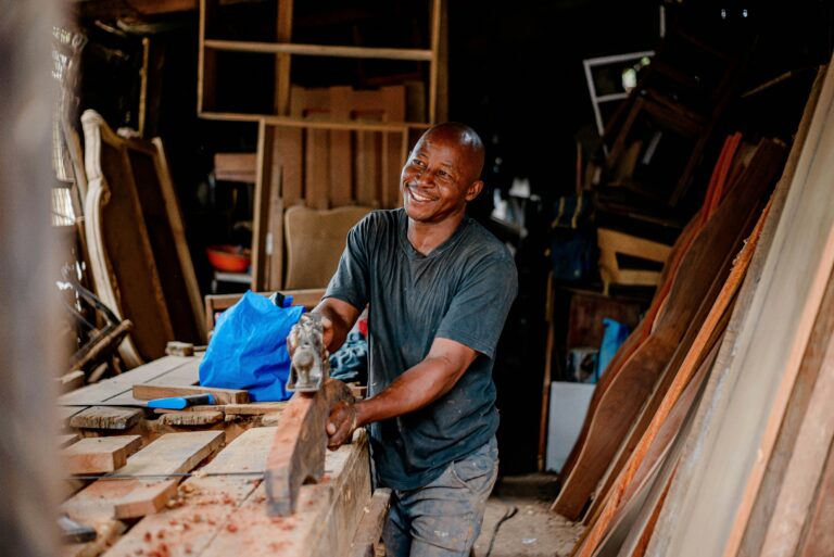 entrepreneur and blue-collar business owner planning a successful business sale and retirement strategy.